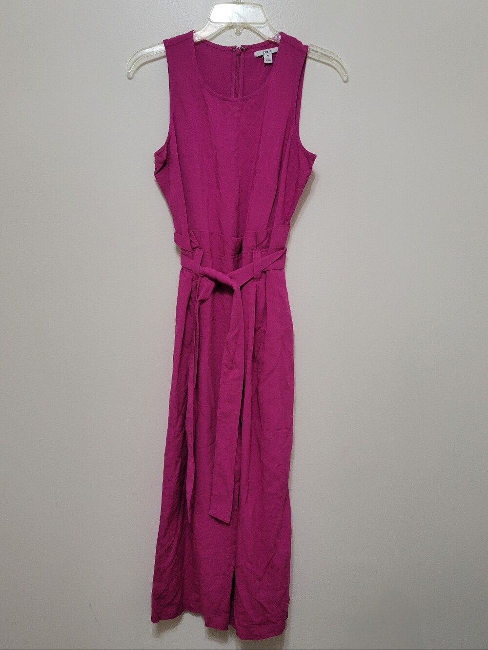 Nwt BarIII Pink Cropped Belted Jumpsuit